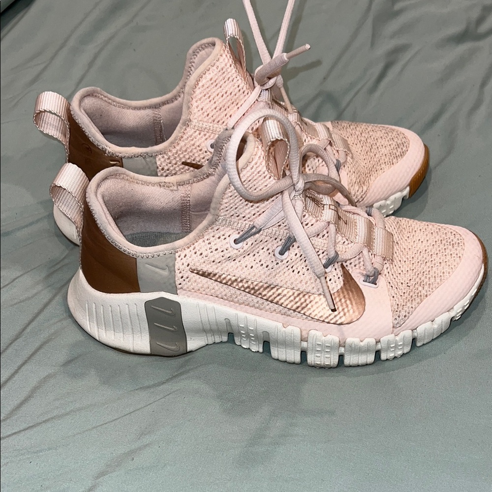 Nike Cream and Brown Athletic Shoes